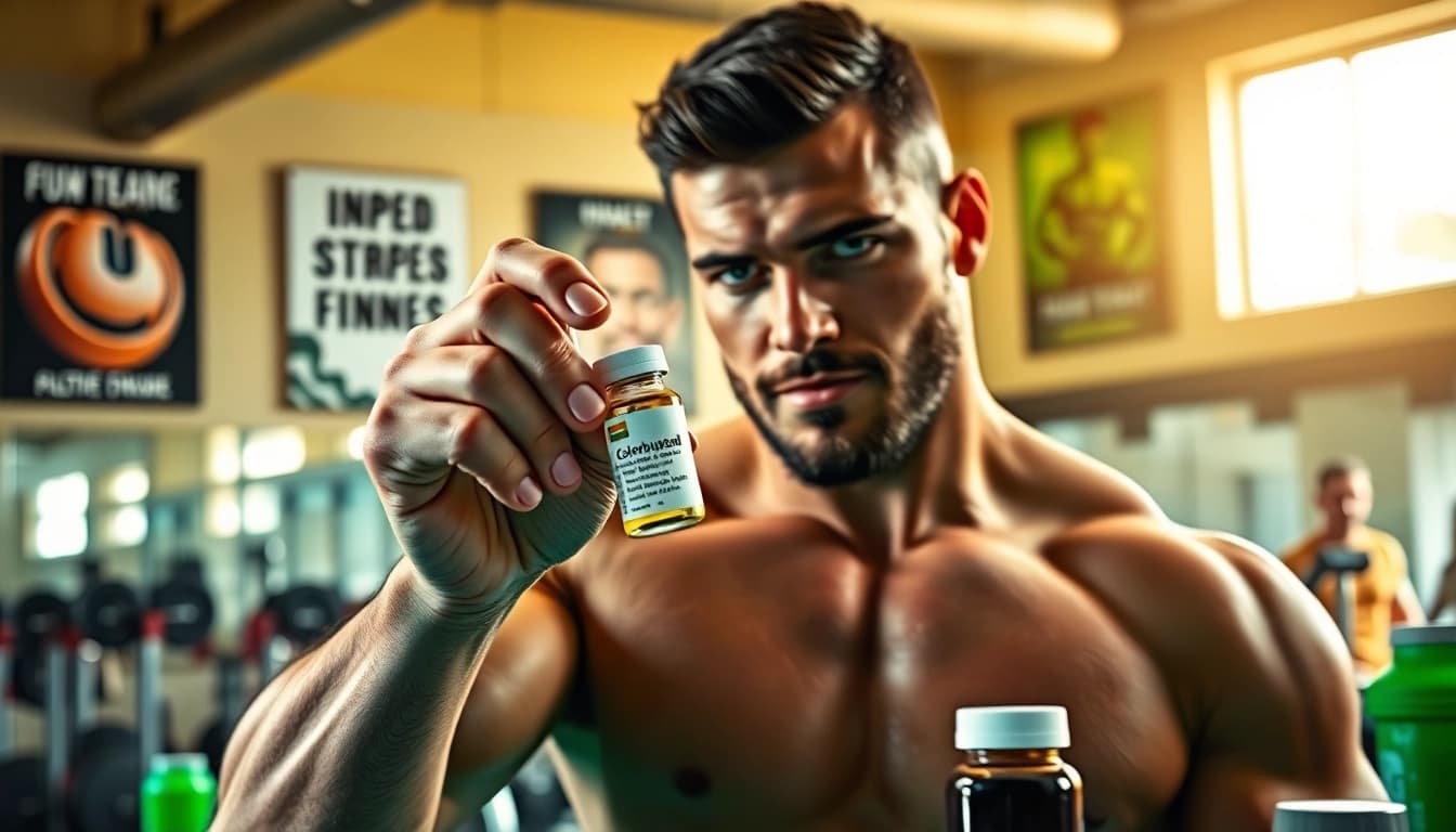 clenbuterol kaufen in einer Sportumgebung, wo ein Athlet seine Fitnesssteigerung misst.